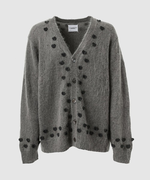 TAKAHIROMIYASHITATheSoloIst.(タカヒロミヤシタザソロイスト)の「heart attached mohair cardigan.(カーディガン/ボレロ・メンズ・ブラック/グレー・48/46)」の2枚目の写真