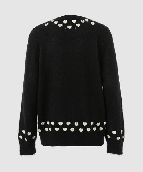 TAKAHIROMIYASHITATheSoloIst.(タカヒロミヤシタザソロイスト)の「heart attached mohair cardigan.(カーディガン/ボレロ・メンズ・ブラック/グレー・48/46)」の3枚目の写真