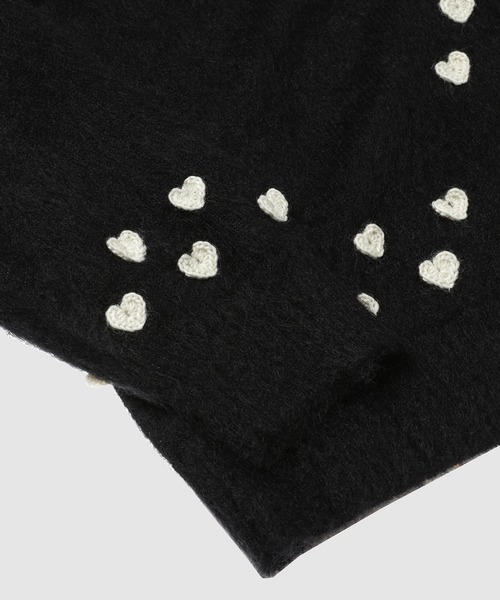 TAKAHIROMIYASHITATheSoloIst.(タカヒロミヤシタザソロイスト)の「heart attached mohair cardigan.(カーディガン/ボレロ・メンズ・ブラック/グレー・48/46)」の4枚目の写真