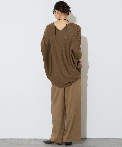 Liesse(リエス)の「フィブリルツイルワイドパンツ(その他パンツ・レディース・モカ/ブルー/ブラック・2/3)」の6枚目の写真