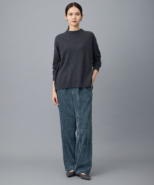 ウールハイゲージモックネック ニット（ニット/セーター）｜自由区