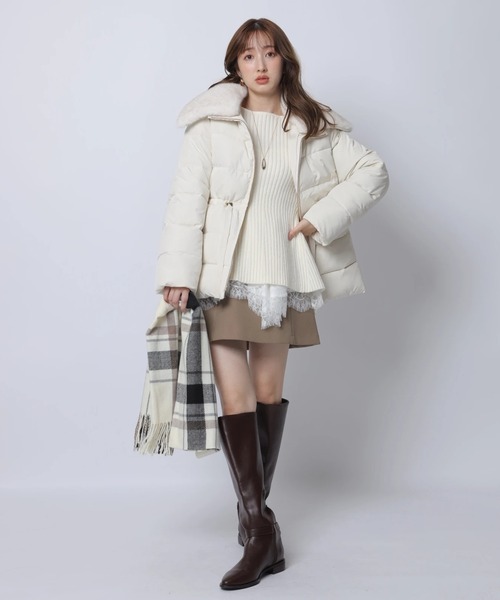 レースヘムキャミセットニットチュニック（ニット/セーター