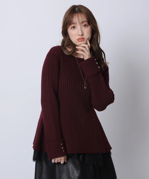 美品 アプワイザー ニット Apuweiser-riche（アプワイザーリッシェ）の「モヘアキラキラニット
