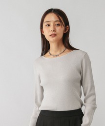 GLOBAL WORK | アンチピリングなめらかボートネックプルオーバー/499704(ニット/セーター)