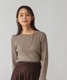 GLOBAL WORK | アンチピリングなめらかボートネックプルオーバー/499704(ニット/セーター)