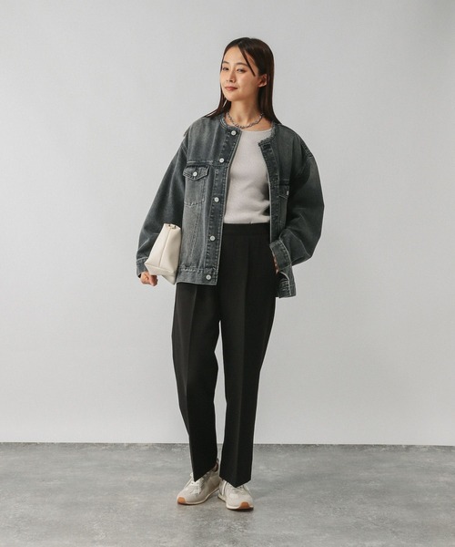 GLOBAL WORK（グローバルワーク）の「アンチピリングなめらかボートネックプルオーバー/499704（ニット/セーター・レディース・グレイッシュベージュ/ブラック系その他/ベージュ系その他3/ライトグレー/ダークブラウン・MEDIUM/LARGE）」の20枚目の写真