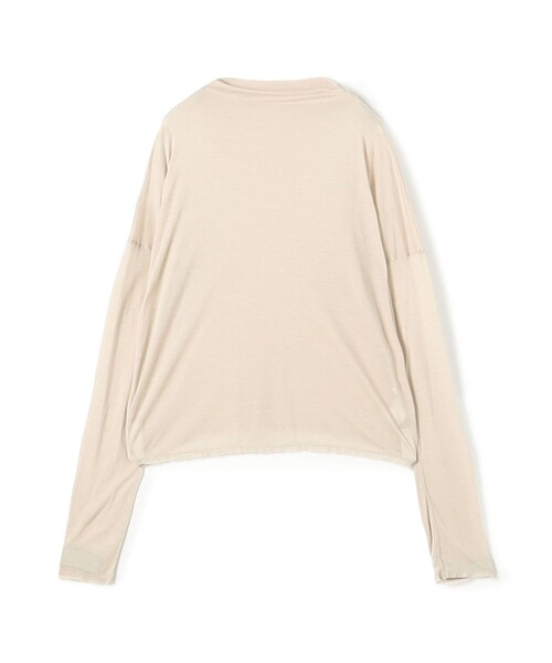 GALERIE VIE(ギャルリー ヴィー)の「レーヨンカシミヤジャージー ビルドネックプルオーバー(Tシャツ/カットソー・レディース・ホワイト/ライトグレー/チャコールグレー/ライトベージュ・FREE)」の1枚目の写真