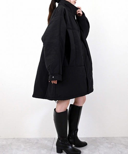 STYLEBLOCK（スタイルブロック）の「ファイユ中わたミリタリーコート（ダウンジャケット/コート・レディース・ブラック/ホワイト系その他/ブラウン/ベージュ・M）」の10枚目の写真