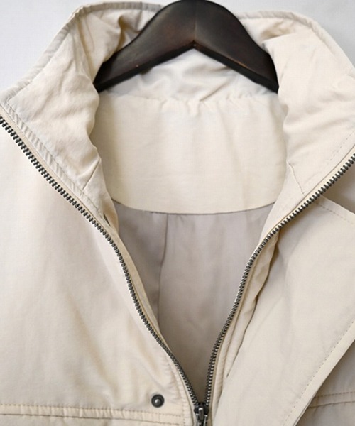 STYLEBLOCK（スタイルブロック）の「ファイユ中わたミリタリーコート（ダウンジャケット/コート・レディース・ブラック/ホワイト系その他/ブラウン/ベージュ・M）」の5枚目の写真