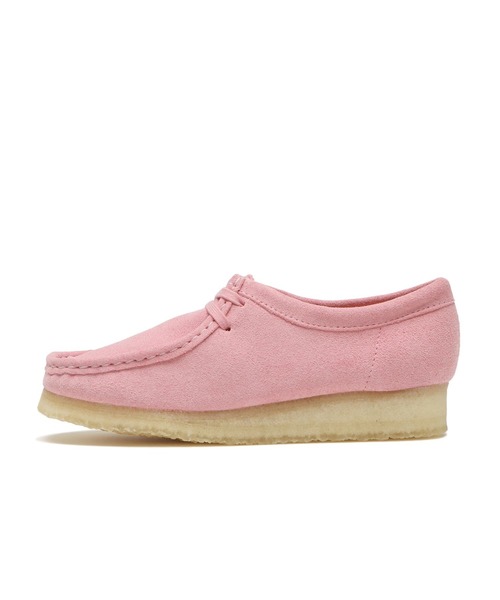 Clarks(クラークス)の「W WALLABEE 26183809(モカシン/デッキシューズ・レディース・ピンク・3/3h/4/4h/5/5h/6)」の1枚目の写真