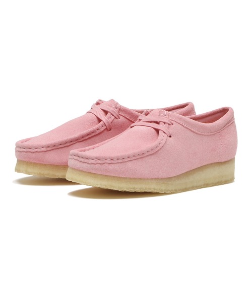 Clarks(クラークス)の「W WALLABEE 26183809(モカシン/デッキシューズ・レディース・ピンク・3/3h/4/4h/5/5h/6)」の3枚目の写真