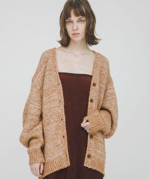 LAATO（ラート）の「mix loose cardigan（カーディガン/ボレロ・レディース・ブラウン/モカ・FREE）」の2枚目の写真