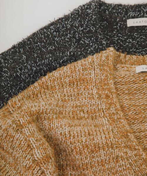 LAATO（ラート）の「mix loose cardigan（カーディガン/ボレロ・レディース・ブラウン/モカ・FREE）」の5枚目の写真