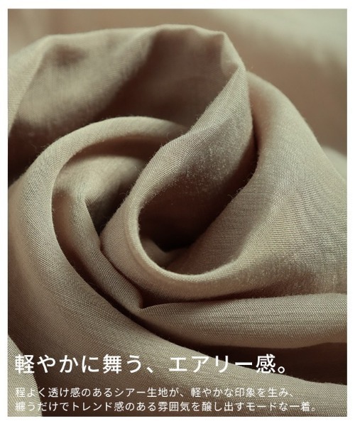 Sawa a la mode（サワアラモード）の「ランダムコード刺繍シアーシャツ（シャツ/ブラウス・レディース・ベージュ/ブラック・FREE）」の14枚目の写真