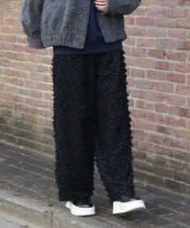 H.A.K（ハク）の「ランダムフリンジカットジャカードワイドパンツ（裏地付き）（その他パンツ）」