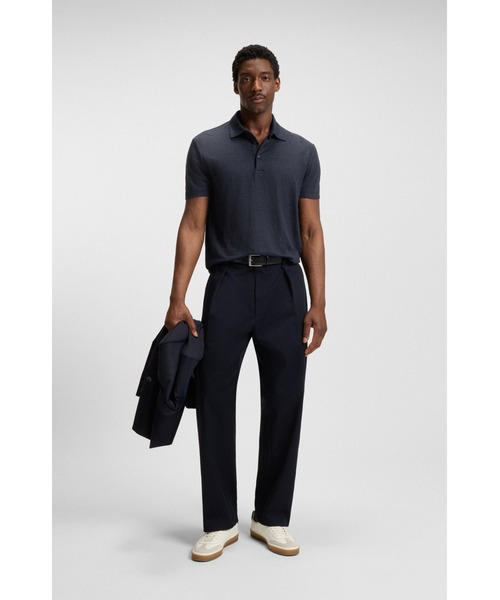 BOSS(ボス)の「BECKHAM x BOSS ポロシャツ リネン(ポロシャツ・メンズ・ダークブルー/ピンク・XL/XXL/S/M/L)」の8枚目の写真