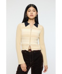 STRIPE ZIP UP KNIT シャツ