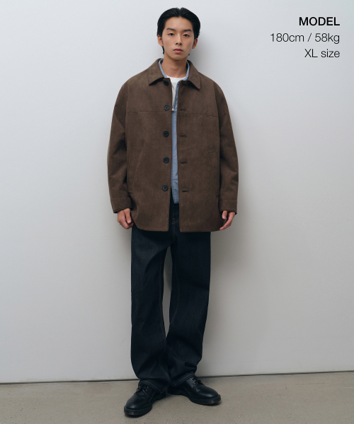 MUSINSA STANDARD（ムシンサスタンダード）の「シンセティックスエードカコート [ブラウン]（ライダースジャケット・メンズ・その他・LARGE/X-LARGE/XX-LARGE/MEDIUM）」の21枚目の写真