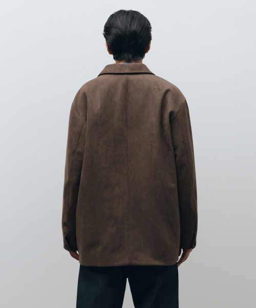 MUSINSA STANDARD（ムシンサスタンダード）の「シンセティックスエードカコート [ブラウン]（ライダースジャケット・メンズ・その他・LARGE/X-LARGE/XX-LARGE/MEDIUM）」の22枚目の写真