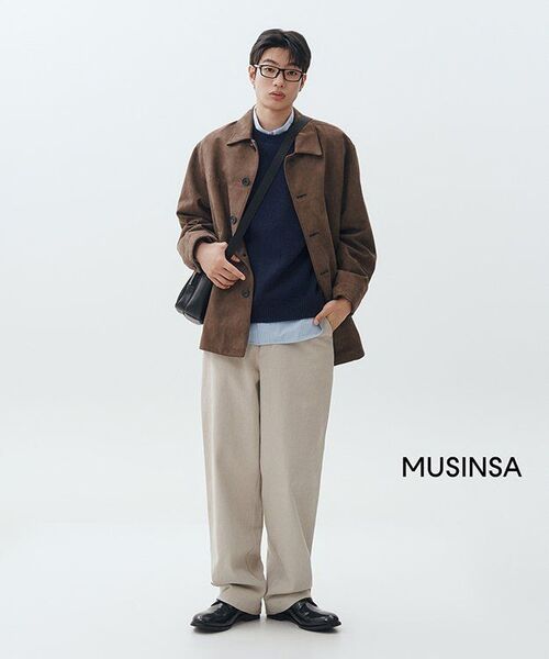 MUSINSA STANDARD（ムシンサスタンダード）の「シンセティックスエードカコート [ブラウン]（ライダースジャケット・メンズ・その他・LARGE/X-LARGE/XX-LARGE/MEDIUM）」の7枚目の写真