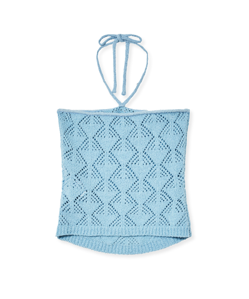 Midnight Move(ミッドナイトムーブ)の「knit top (sky blue)(Tシャツ/カットソー・レディース・その他・FREE)」の4枚目の写真