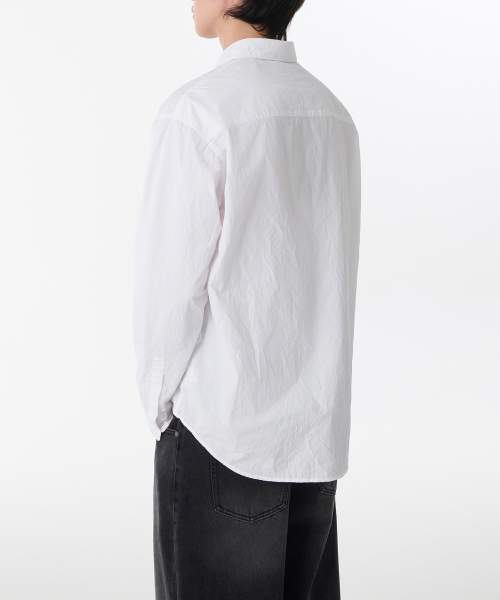 MUSINSA STANDARD（ムシンサスタンダード）の「リラックスドナイロンクリーズシャツ[ホワイト]（シャツ/ブラウス・メンズ・その他・MEDIUM/LARGE/X-LARGE/XX-LARGE）」の2枚目の写真