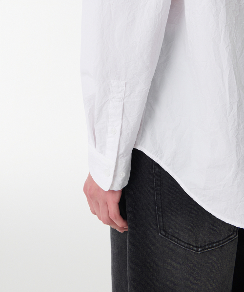 MUSINSA STANDARD（ムシンサスタンダード）の「リラックスドナイロンクリーズシャツ[ホワイト]（シャツ/ブラウス・メンズ・その他・MEDIUM/LARGE/X-LARGE/XX-LARGE）」の4枚目の写真