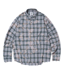 Parties Bleached Vinatage Shirt (PINK NAVY)