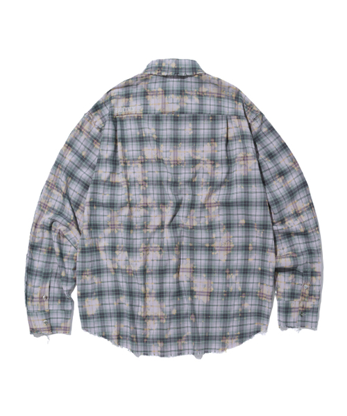 PUNCH DRUNK PARTIES(パンチドランクパーティーズ)の「Parties Bleached Vinatage Shirt (PINK NAVY)(シャツ/ブラウス・メンズ・その他・1/2)」の2枚目の写真