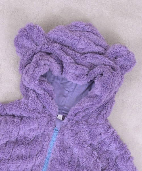 MARKEY'S（マーキーズ）の「耳付きケーブルボアジャケット（その他アウター・キッズ・ラベンダー/オフホワイト・80/90/100/110/120/130）」の7枚目の写真
