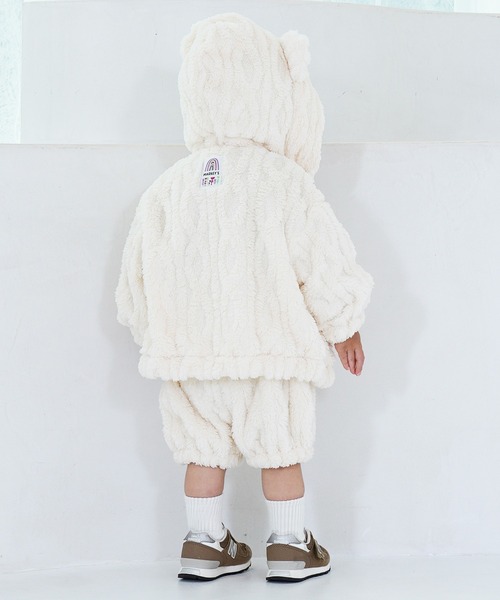 MARKEY'S（マーキーズ）の「耳付きケーブルボアジャケット（その他アウター・キッズ・ラベンダー/オフホワイト・80/90/100/110/120/130）」の6枚目の写真