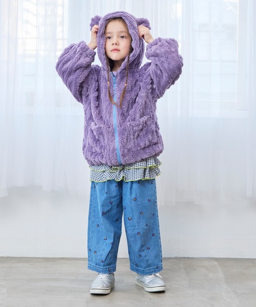 MARKEY'S（マーキーズ）の「耳付きケーブルボアジャケット（その他アウター・キッズ・ラベンダー/オフホワイト・80/90/100/110/120/130）」の21枚目の写真