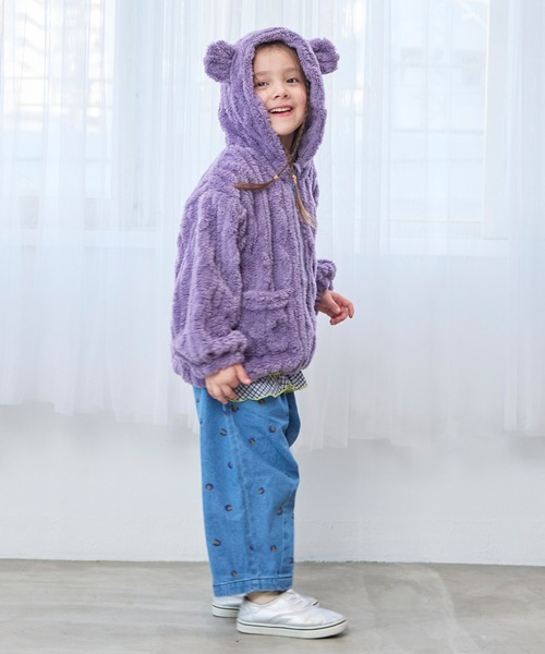 MARKEY'S（マーキーズ）の「耳付きケーブルボアジャケット（その他アウター・キッズ・ラベンダー/オフホワイト・80/90/100/110/120/130）」の22枚目の写真