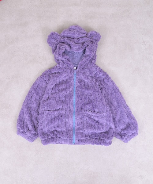 MARKEY'S（マーキーズ）の「耳付きケーブルボアジャケット（その他アウター・キッズ・ラベンダー/オフホワイト・80/90/100/110/120/130）」の16枚目の写真