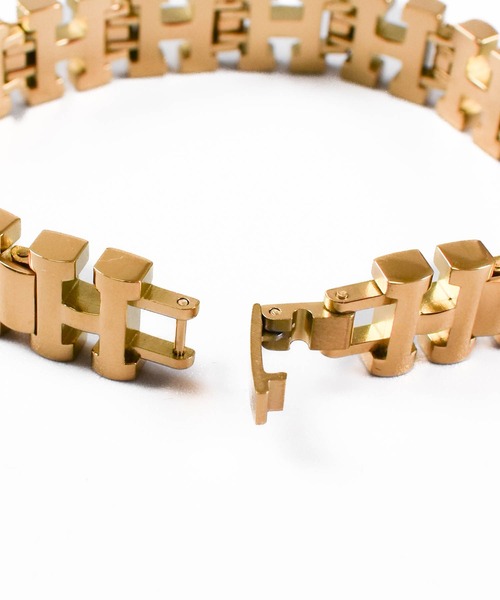 HUF（ハフ）の「【C-HUF2】【HUF/ハフ】H LINK BRACELET AC00985（ブレスレット・メンズ・ゴールド・S/M/L/XL）」の6枚目の写真