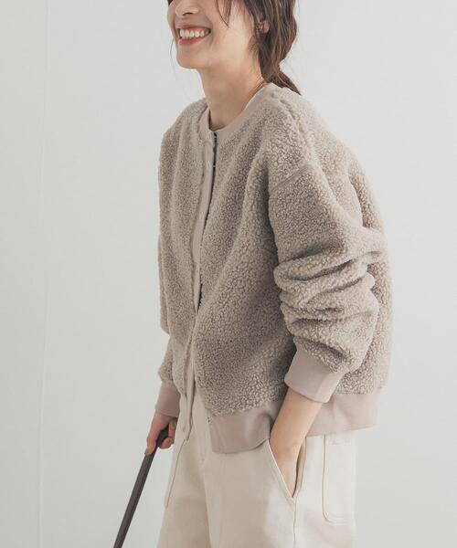 URBAN RESEARCH DOORS（アーバンリサーチドアーズ）の「プードルボアカーディガン（カーディガン/ボレロ・レディース・モカ/ライトベージュ・FREE）」の7枚目の写真