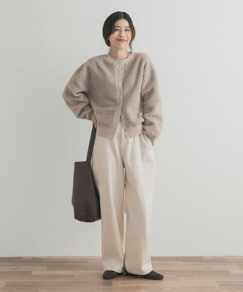 URBAN RESEARCH DOORS（アーバンリサーチドアーズ）の「プードルボアカーディガン（カーディガン/ボレロ・レディース・モカ/ライトベージュ・FREE）」の9枚目の写真