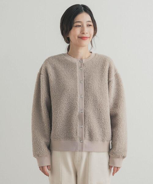 URBAN RESEARCH DOORS（アーバンリサーチドアーズ）の「プードルボアカーディガン（カーディガン/ボレロ・レディース・モカ/ライトベージュ・FREE）」の10枚目の写真