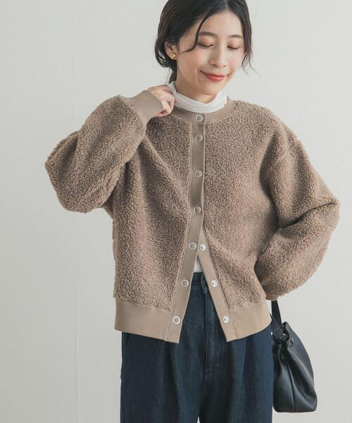 URBAN RESEARCH DOORS（アーバンリサーチドアーズ）の「プードルボアカーディガン（カーディガン/ボレロ・レディース・モカ/ライトベージュ・FREE）」の18枚目の写真