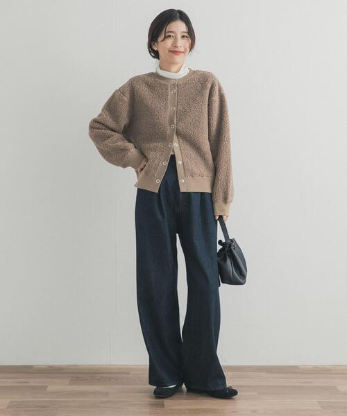 URBAN RESEARCH DOORS（アーバンリサーチドアーズ）の「プードルボアカーディガン（カーディガン/ボレロ・レディース・モカ/ライトベージュ・FREE）」の22枚目の写真