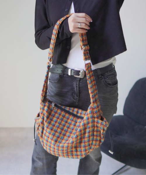 Port（ポート）の「【 Port / ポート 】 レトロ チェック ショルダーバッグ #（ショルダーバッグ・レディース・ブラック/ブルー/イエロー/レッド・FREE）」の11枚目の写真