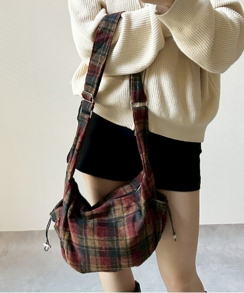 Port（ポート）の「【 Port / ポート 】 レトロ チェック ショルダーバッグ #（ショルダーバッグ・レディース・ブラック/ブルー/イエロー/レッド・FREE）」の12枚目の写真