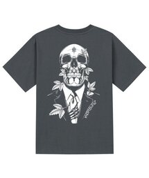 KTG0090 スカルスーツ 半袖Tシャツ - グレー