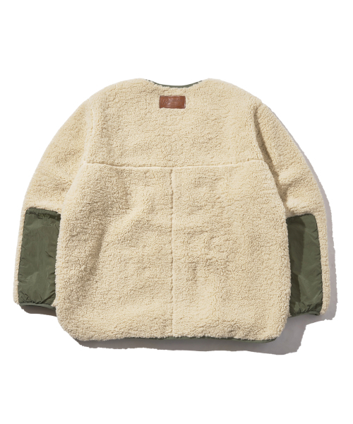 DISCUS ATHLETIC（ディスカス　アスレチック）の「ノーカラーフリースジャケットベージュ（その他アウター・レディース・その他・LARGE/X-LARGE）」の2枚目の写真