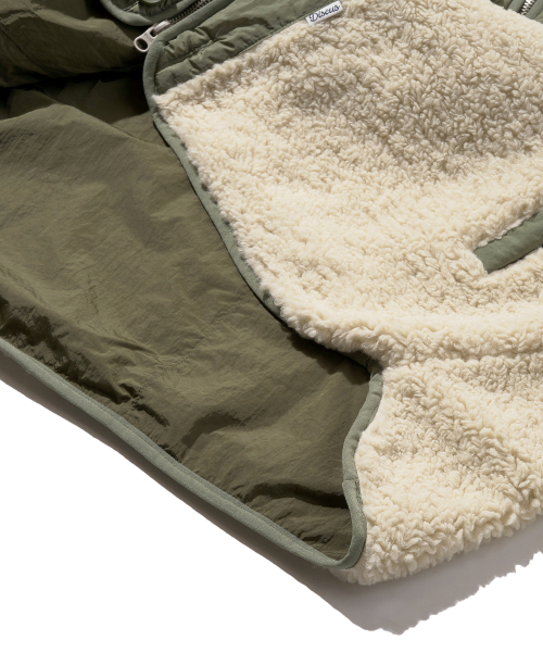 DISCUS ATHLETIC（ディスカス　アスレチック）の「ノーカラーフリースジャケットベージュ（その他アウター・レディース・その他・LARGE/X-LARGE）」の4枚目の写真