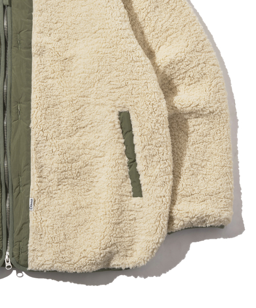 DISCUS ATHLETIC（ディスカス　アスレチック）の「ノーカラーフリースジャケットベージュ（その他アウター・レディース・その他・LARGE/X-LARGE）」の5枚目の写真