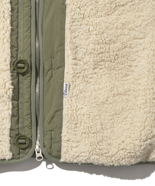 DISCUS ATHLETIC（ディスカス　アスレチック）の「ノーカラーフリースジャケットベージュ（その他アウター・レディース・その他・LARGE/X-LARGE）」の6枚目の写真