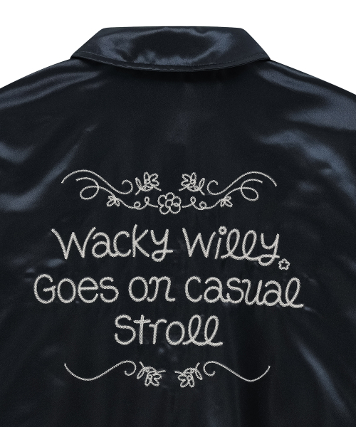 Wacky WiLLy(ワッキーウィリー)の「ウィメンズタイポ刺繍バスティジャケットダークネイビー(スタジャン・レディース・その他・F)」の9枚目の写真