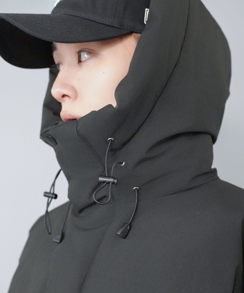 SPINNS(スピンズ)の「中綿フェイクダウンジャケット/ハイネックフード/ダブルジップ/防寒・防風・撥水/ユニセックス(ダウンジャケット/コート・メンズ・チャコール/ブラック・L/M)」の18枚目の写真