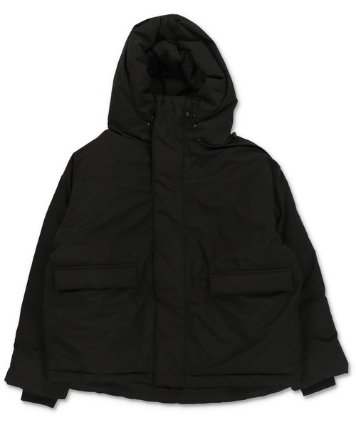 SPINNS(スピンズ)の「中綿フェイクダウンジャケット/ハイネックフード/ダブルジップ/防寒・防風・撥水/ユニセックス(ダウンジャケット/コート・メンズ・チャコール/ブラック・L/M)」の22枚目の写真